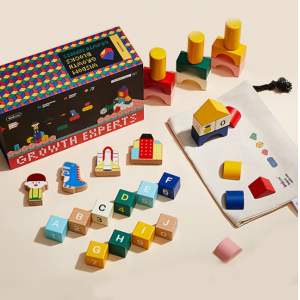 婴幼儿木质积木宝宝大颗粒拼装益智玩具