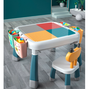 多功能积木桌子儿童大颗粒积木拼装玩具